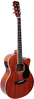 Blue Moon BG-34EM Electro Orchestral Guitar, Mah Mahogany top, back and sides with cutaway and pick-up. Open pore finish