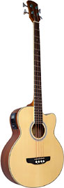 Ashbury AGB-42 Electro Acoustic Bass Guitar AAA Grade Spruce, Mahogany back and sides with cutaway bound body