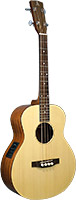 Ashbury Style E Mini Acoustic Bass Guitar, P/U Solid Alaskan sitka spruce top. Solid African sapele body