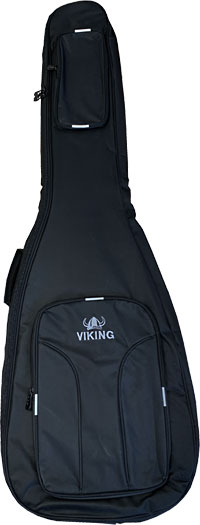 Viking VGB-20-B Deluxe Electric Bass Bag Tough 600D black nylon outer with 10mm padding. Black lining