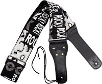 Viking VGS-52 Woven Guitar Strap. Rock Patterned strap with a black webbing back. 6.5cm wide