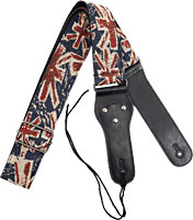 Viking VGS-54 Woven Guitar Strap. UK Funky Patterned strap with a black webbing back. 6.5cm wide