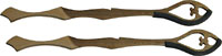 Atlas AB-14 Dulcimer Hammers, Hearts Pair of double sided walnut wood hammers with leather ends