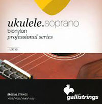 Galli UX-710 Uke Strings, Soprano BioNylon String gauges: 022 .032, .040 .022