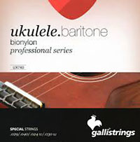 Galli UX-740 Uke Strings, Baritone BioNylon String gauges: 029 .040, .024w .030w