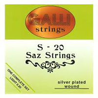Galli S-20 Saz String Set Silverplated wound. Light. G, A, G, D