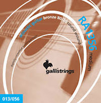 Galli RA1356 Guitar Set, Medium, Bronze Medium gauge string set. .013, .017, .026w, .035, .045, .056