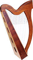Glenluce Bareagle II 29 String Harp, 24 Levers Solid rosewood sides with laminate spruce soundboard and back