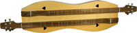 Stoney End DULCIMER Courting Appalachian Dulcimer Double sided for 2 players! Hourglass body, heart shaped holes