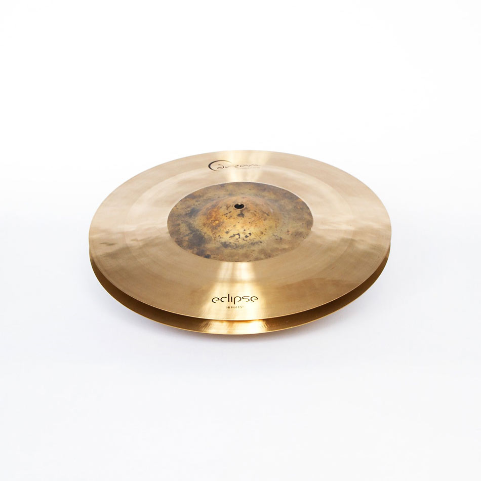 Dream ECLPHH15 Eclipse Hi-Hat Cymbal 15inch Hand hammered B20 bronze. Half lathed for true dual zone playing