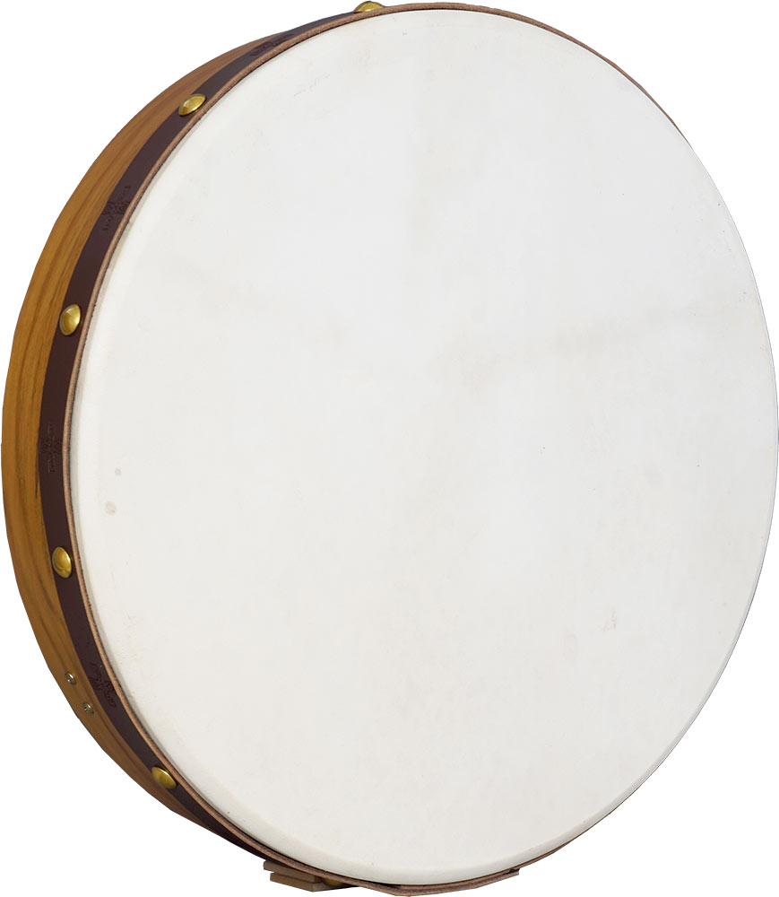 Glenluce Tralee 18inch Bodhran Natural stain mulberry shell. Single strut