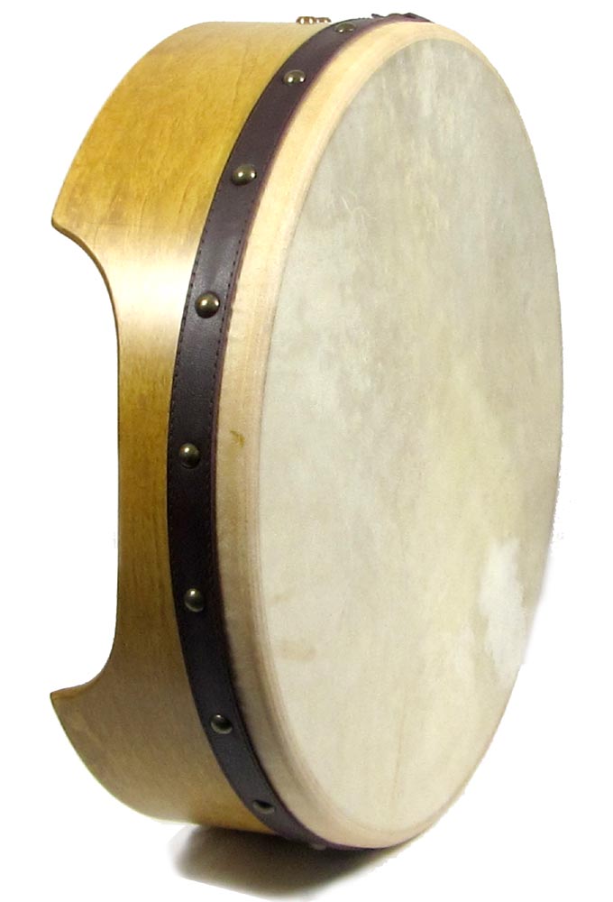 Waltons Pro 16inch Bodhran, Oak 12cm Deep. Rounded edges with an arm cut out