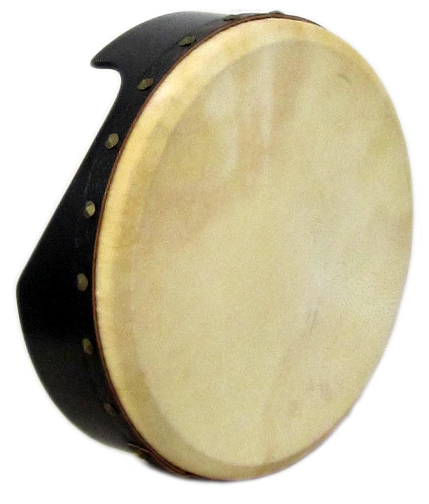Waltons 2410 16inch Bodhran, Tuneable. Black 12.5cm deep, heavy duty laminated rim with rounded edges and arm cut out