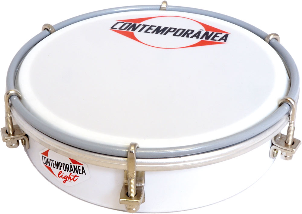 Contemporanea LTA06N WT Tamborim 6inch Nylon, White Part of the Light series. Nylon Body, 5 lugs, plastic head