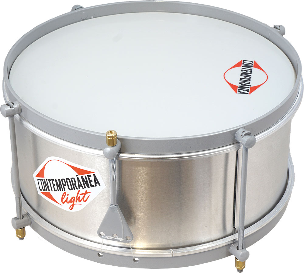 Contemporanea LCA1215 Caixa Light 12inch x 15cm Aluminum Light Series small Samba Snare Drum, 6 lug