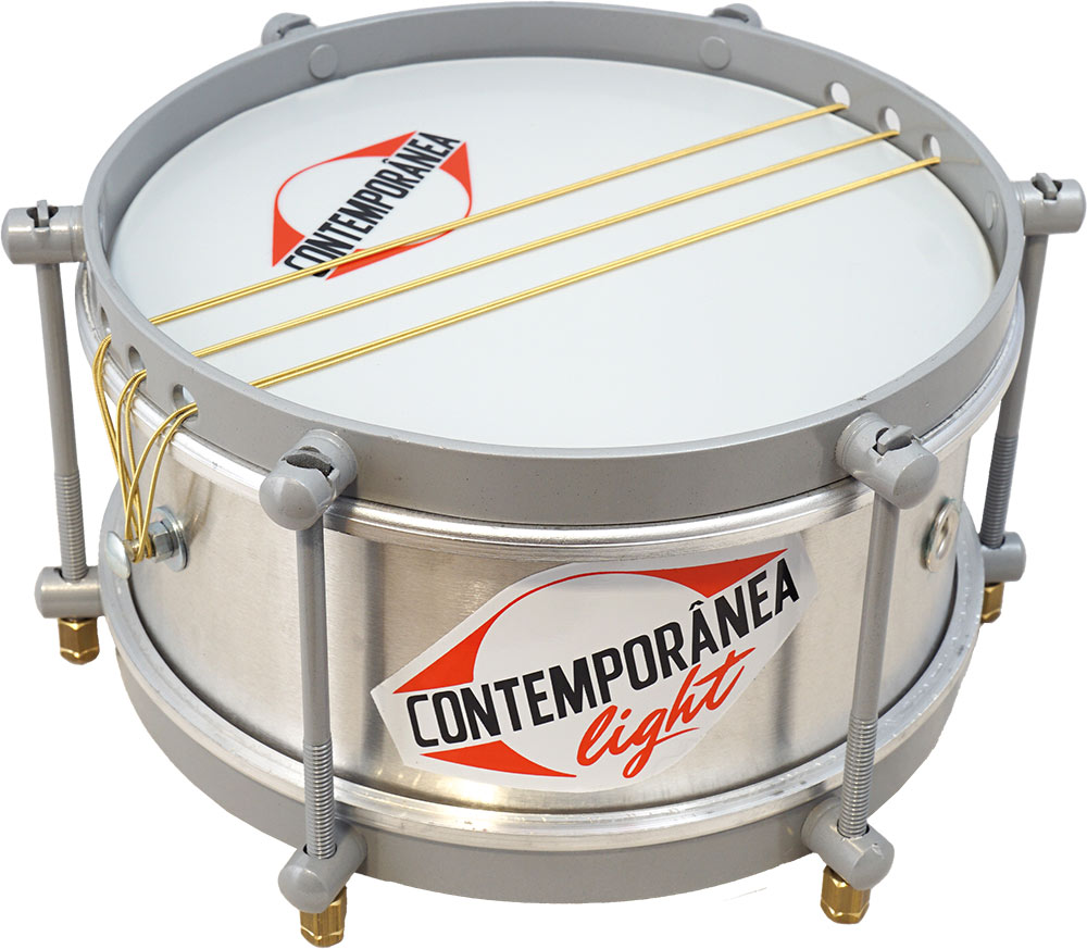 Contemporanea CL-CA06 Caixa Light 8inch x 10cm Aluminum Light Series small Samba Snare Drum, 5 lug