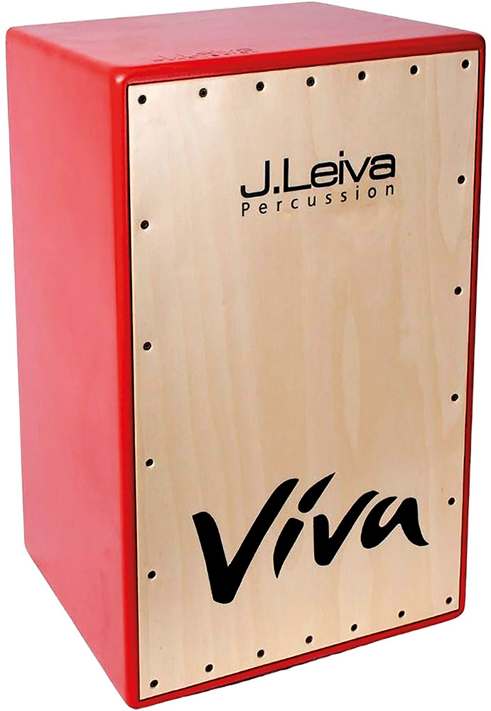 Leiva VIVA Viva Cajon, Red 100% Siberian birch wood 3mm front panel. Red body with natural front