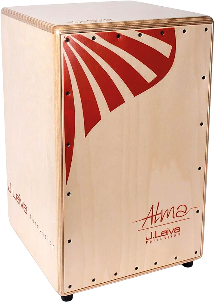 Leiva CAJ112 Alma Cajon, Red 100% Siberian birch wood 3mm front panel. Natural body with red patterned front