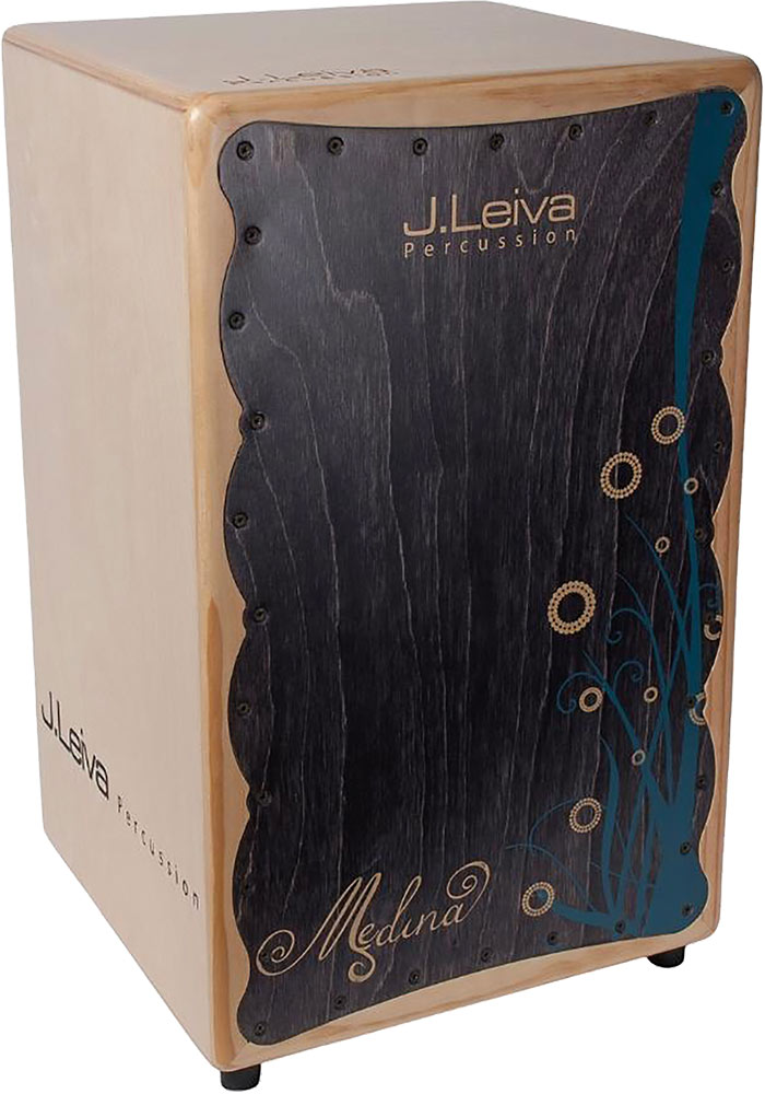 Leiva CAJ120 Medina Cajon, Dusky Front 100% Siberian birch wood 3mm front panel. Natural body with black pattern front