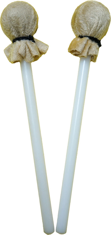 Atlas AP-BSH Tongue Drum Mallets, PAIR. Sma A pair of small rubber mallet with white handle