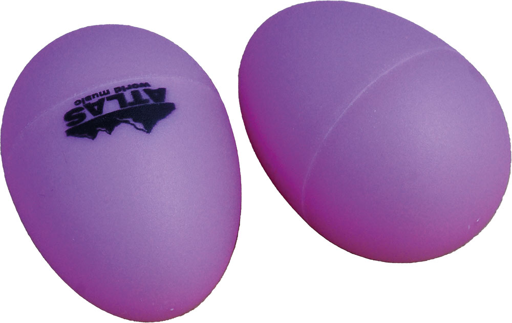 Atlas Pair of Shaky Eggs, Purple Pair of plastic shaky eggs. Fun, portable percussion!