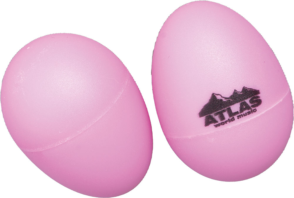 Atlas AP-01P Pair of Shaky Eggs, Pink Pair of plastic shaky eggs. Fun, portable percussion!