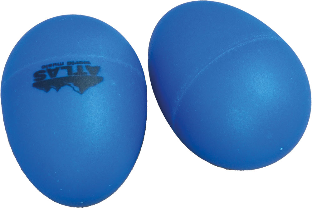 Atlas AP-01B Pair of Shaky Eggs, Blue Pair of plastic shaky eggs. Fun, portable percussion!