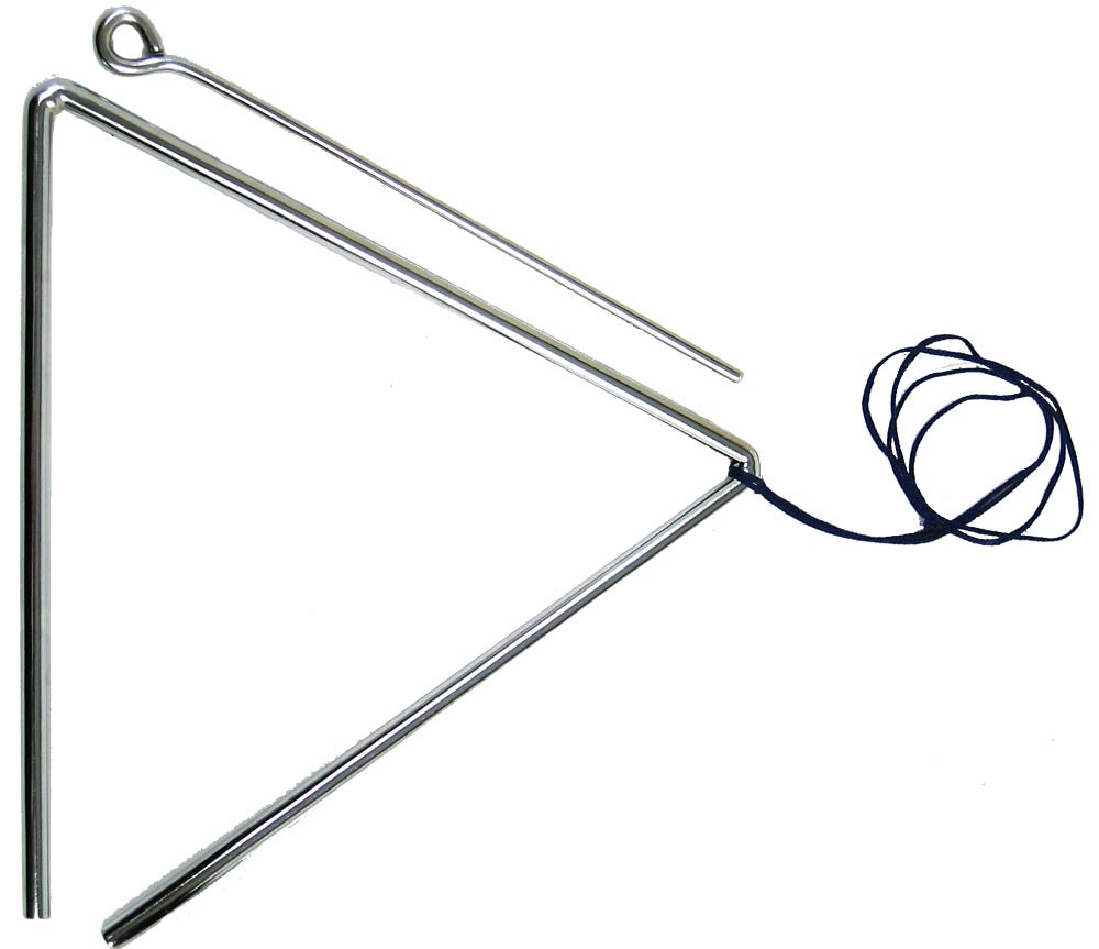 Atlas AP-H601 Metal Triangle, 8inch with beater Metal triangle on a string with plastic handled beater