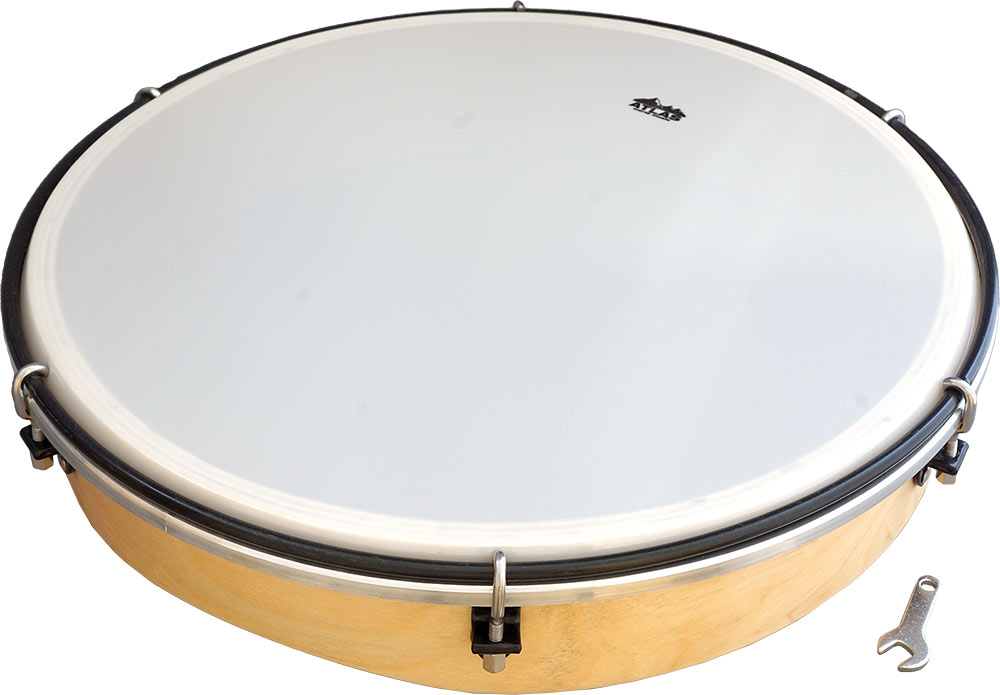 Atlas AP-H5512 Tuneable 12inch Hand Drum Light colored wooden rim with plastic skin