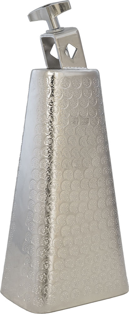 Atlas AP-L718 8inch Metal Cowbell, Mountable Mountable metal cowbell with black hammered matte finish