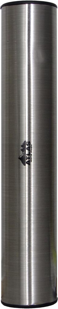 Atlas AP-L656 Metal Shaker, 26cm long Brushed Silver colored cylindrical hand shaker