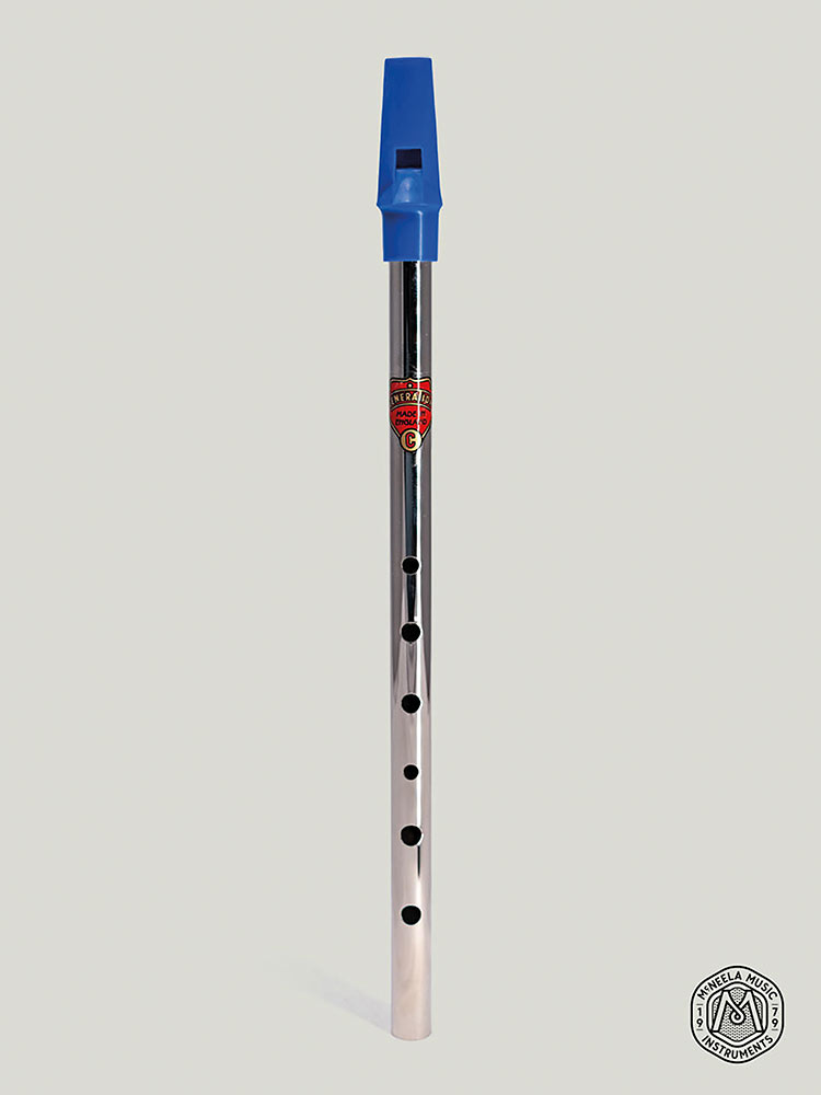 Generation Nickel C Whistle Tin whistle with a blue plastic mouthpiece