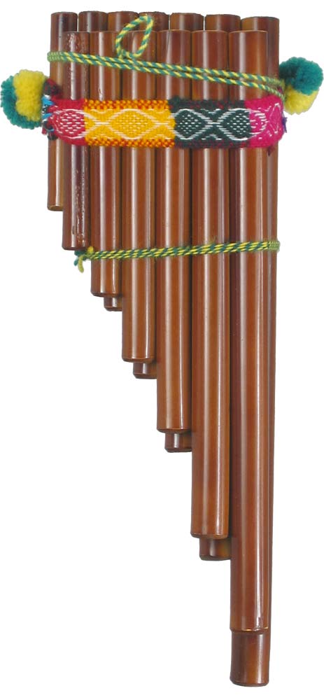 Atlas Peruvian Zampona Panpipe Double 13 note, brown bamboo