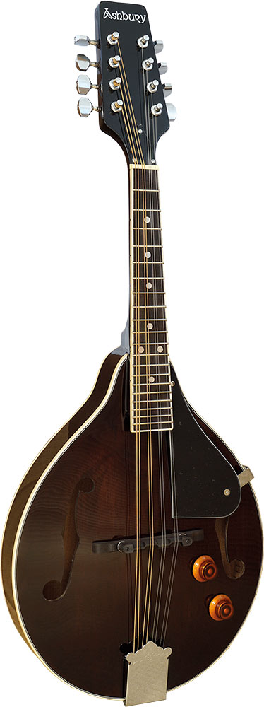 Ashbury AM-10-EK A Style Electro Mandolin, Black Electro, spruce top, mahogany body, F-hole, bridge P/U, tone & vol.