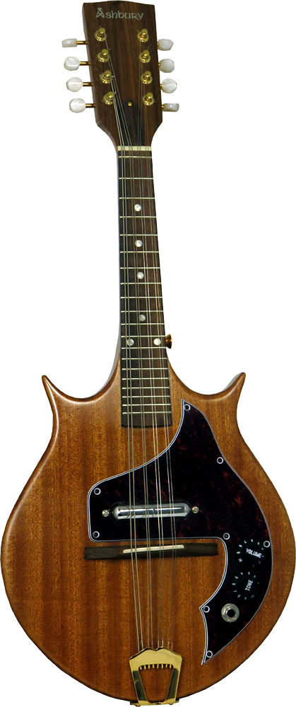 Ashbury AM-240 Solid Body Electric Mandolin Double cutaway style body with single coil pick-up with tone and volume controls