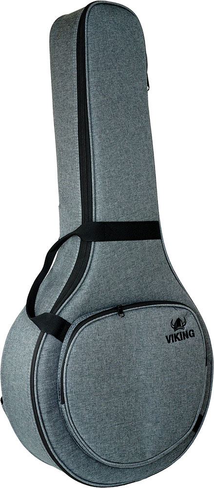 Viking VOMB-30 Premium Octave Mandolin Bag Grey cloth exterior. 20mm padding. Ideal for most octave mandolas