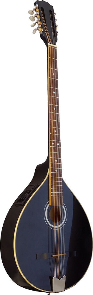 Hora M1089EQ Electro Irish Bouzouki, Black Spruce top, maple body. Under Saddle pick-up and EQ system. Black gloss finish