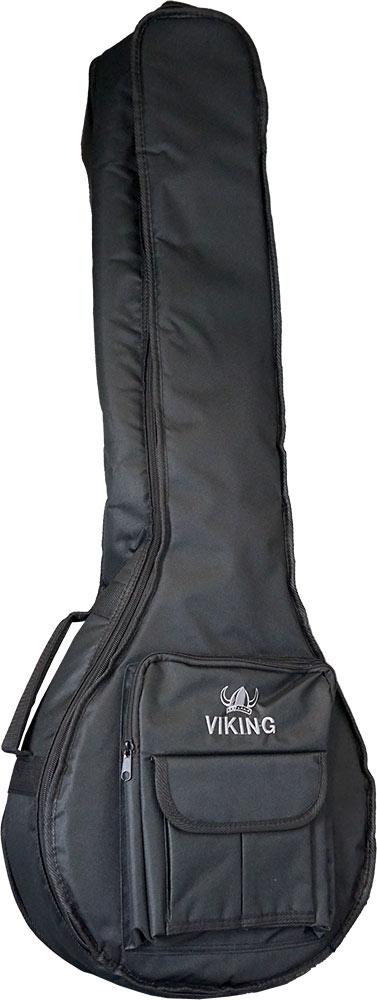 Viking VBZB-20 Deluxe Irish Bouzouki Bag Tough 600D black nylon outer with 15mm padding. Plush red lining