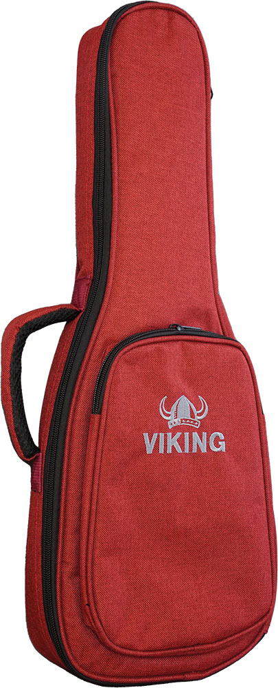 Viking VUB-30S Deluxe Uke Bag, Soprano Dark red colored 900 Denier nylon outer. 8mm padding