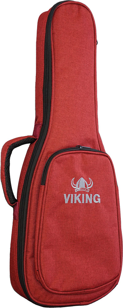 Viking VUB-30T Deluxe Uke Bag, Tenor Dark red colored 900 Denier nylon outer. 8mm padding