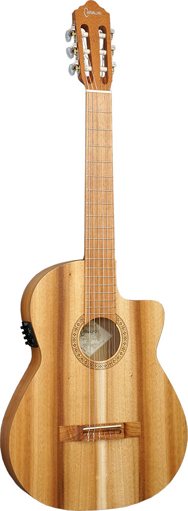 Carvalho Slim Koa Slim Body Classical, Std Neck Slim bodied cutaway electro with a standard classical width neck