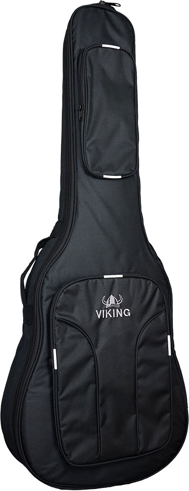 Viking VGB-20-C Deluxe Classical Guitar Bag Tough 600D black nylon outer with 10mm padding. Black lining