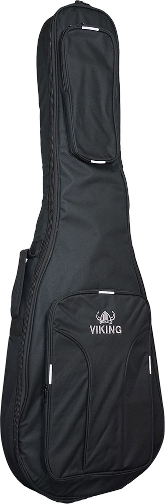 Viking VGB-20-E Deluxe Electric Guitar Bag Tough 600D black nylon outer with 10mm padding. Black lining