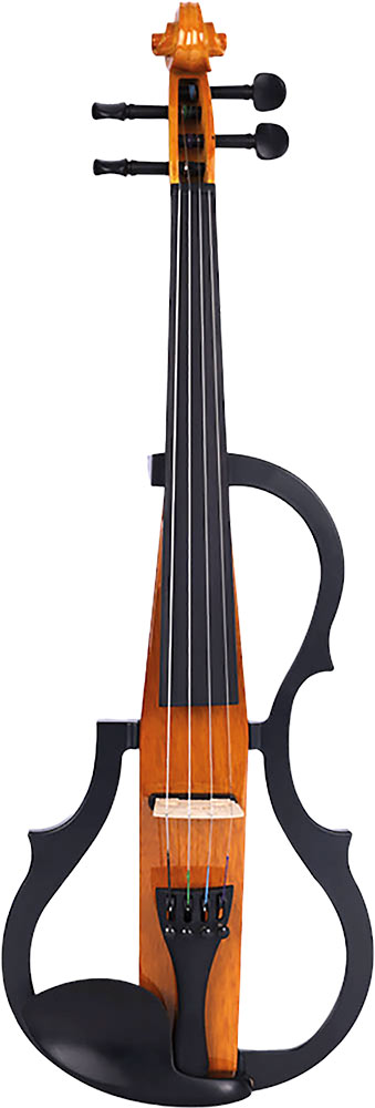 Valentino VE-050 Electric Frame Violin Solid Okoume body with a black plastic frame violin outline