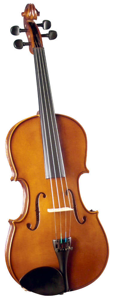 Cremona SVA-100 16inch Premier Novice Viola Outfi Select hand-carved spruce top and hand-carved maple back. Prelude strings
