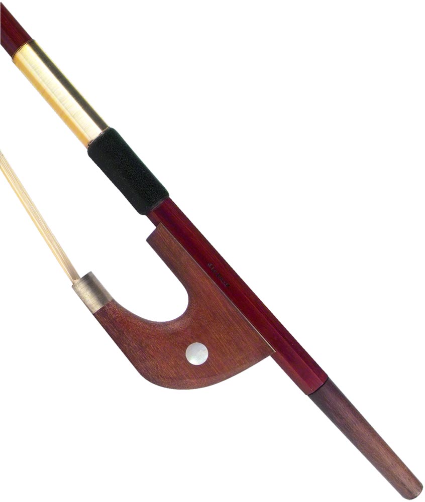 J Lasalle 4/4 German Style Bass Bow Round resilient brazilwood stick with great balance and flexibility