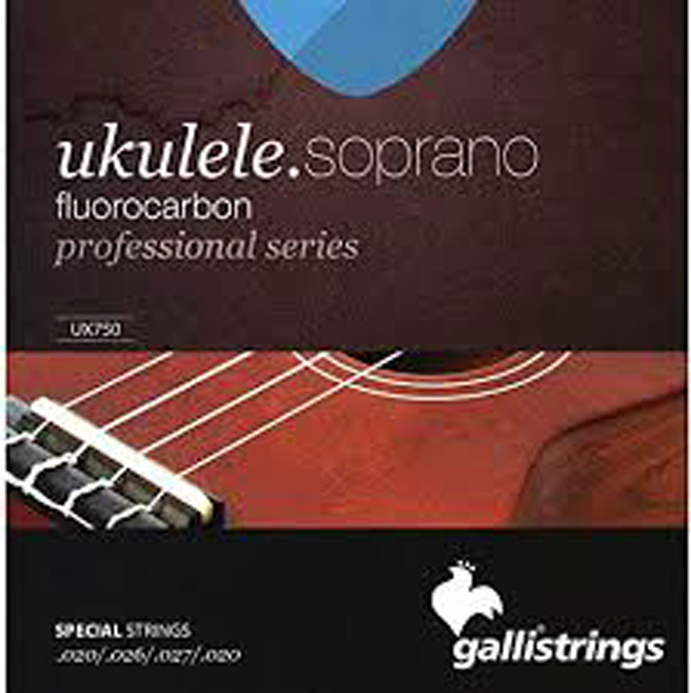 Galli UX-750 Uke Strings, Sop Fluorocarbon Fluorocarbon. Keeps the pitch longer than traditional nylon