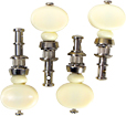 Viking VS-JU-99 Ukulele Peg, non slip set of 4 Nickel plated Uke tuning pegs with a white plastic button