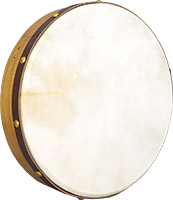 Glenluce Tralee 16inch Bodhran Natural stain mulberry shell. Single strut