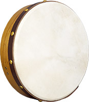 Glenluce Tralee 14inch Bodhran Natural stain mulberry shell. Single strut